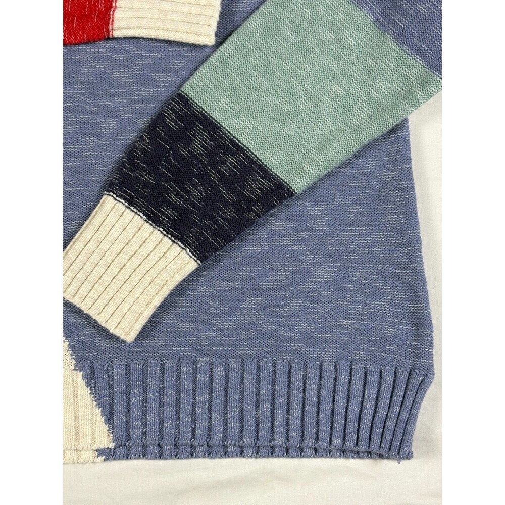 NIC+ZOE Sweater Womens M Geometric Colorblock Cotton Blend Art To Wear Pullover - Picture 11 of 16